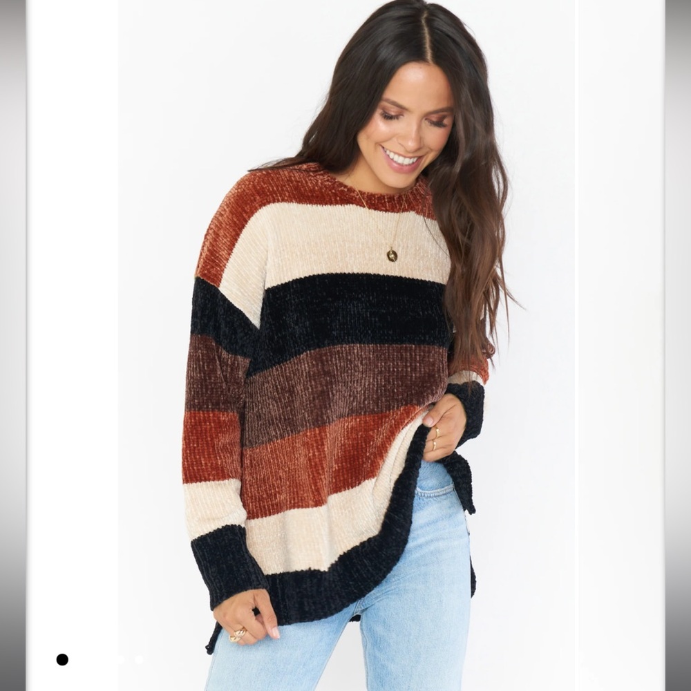 Show Me Your Mumu Jesse Sweater in Stayin Alive Stripe Chenille
